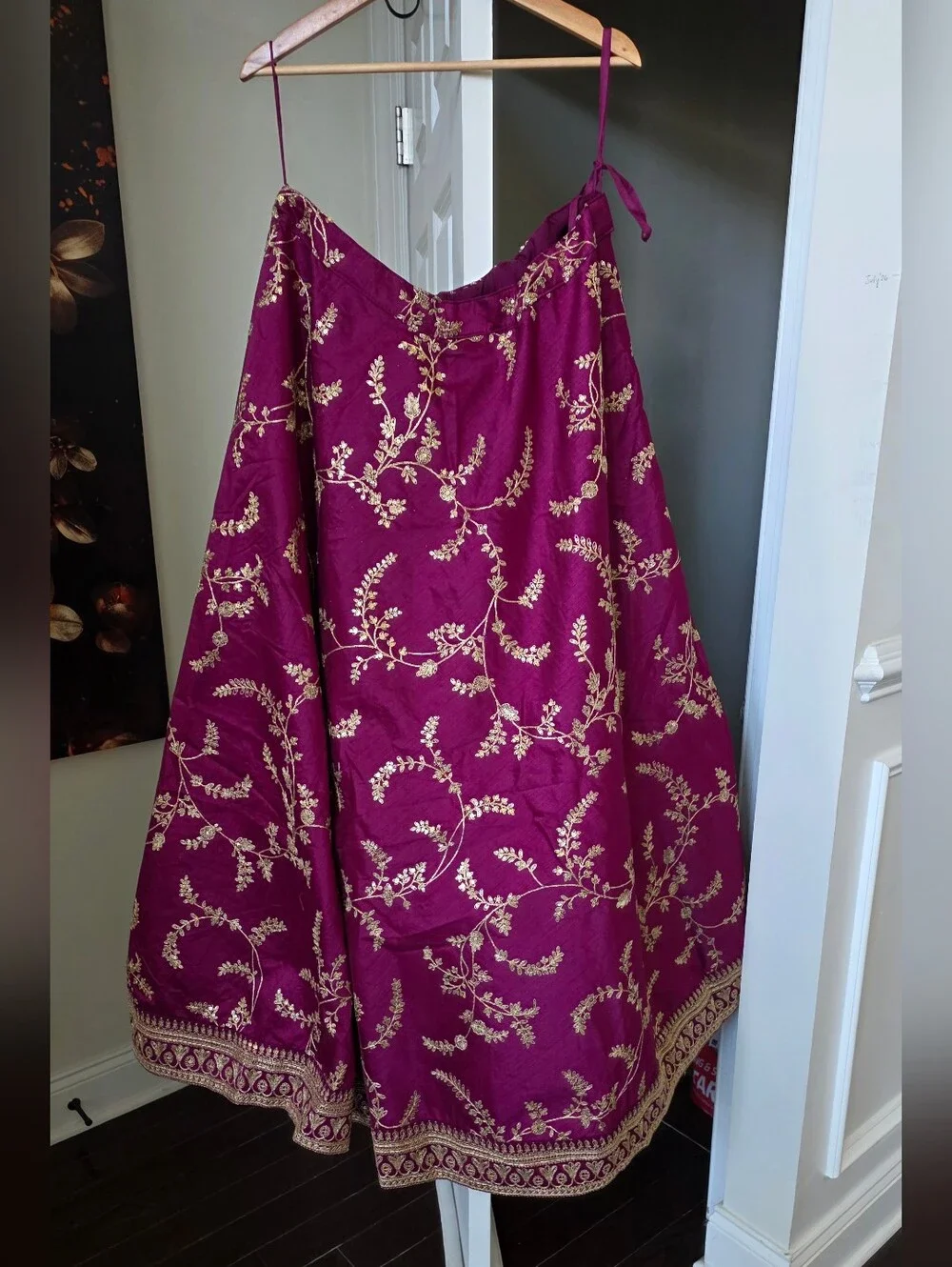 Deep Purple Embroidered Lehenga Choli – US 6 Small